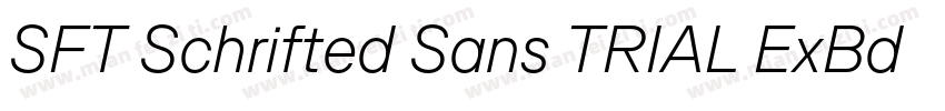 SFT Schrifted Sans TRIAL ExBd Comp字体转换